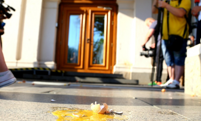 Bulgaristan Meclisinde Protesto