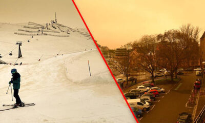 Avrupa’da Şaşırtan Görüntü! Turuncu Kar Yağdı